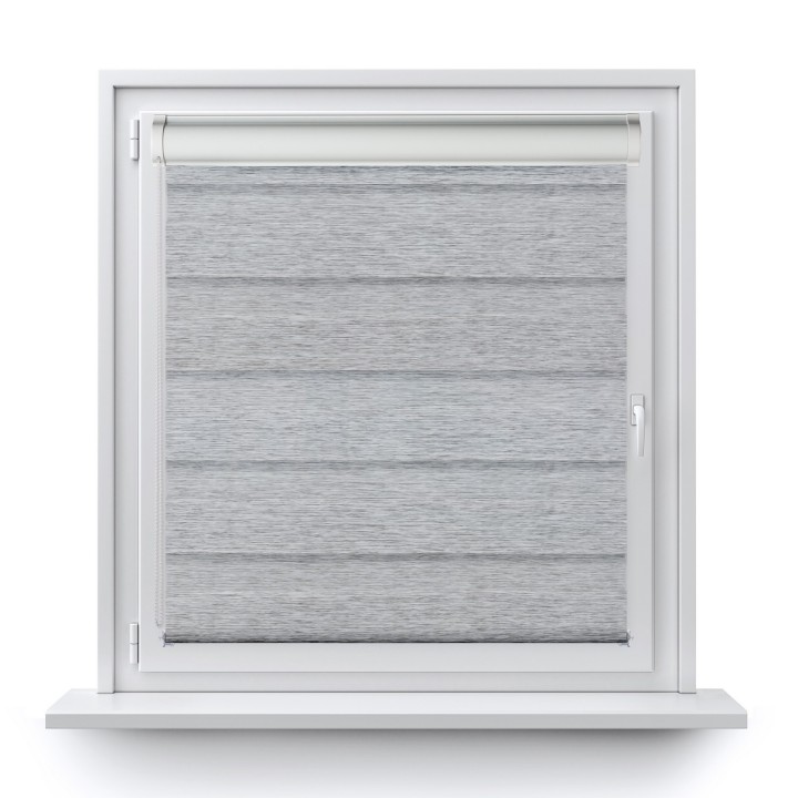 Roleta w kasecie PCV Dzień Noc Przyciemniająca Bahama XV z prowadnicą Szara Bh1501