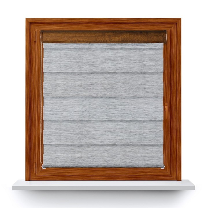 Roleta w kasecie PCV Dzień Noc Przyciemniająca Bahama XV z prowadnicą Szara Bh1501