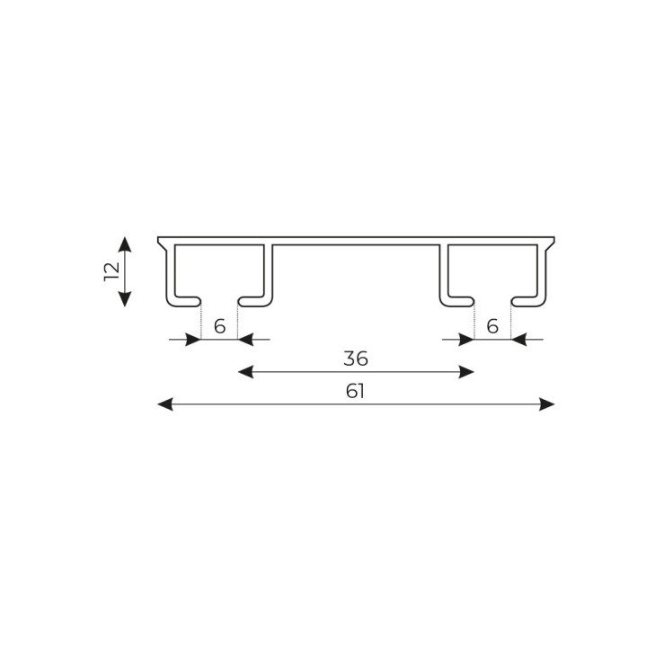 Szyna aluminiowa Classic podwójna