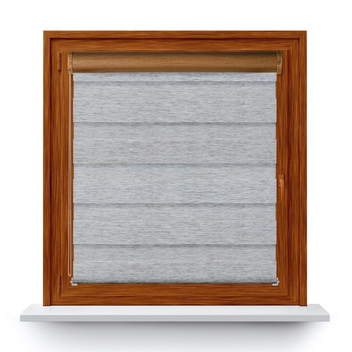 Roleta w kasecie PCV Dzień Noc Przyciemniająca Bahama XV z prowadnicą Szara Bh1501