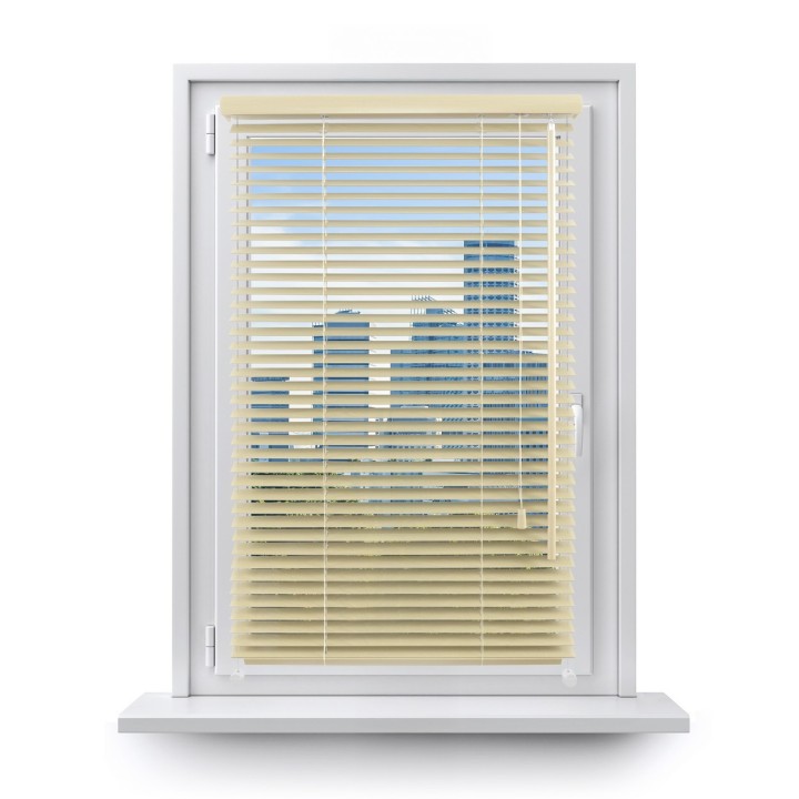 Żaluzja drewniana 25mm ecru