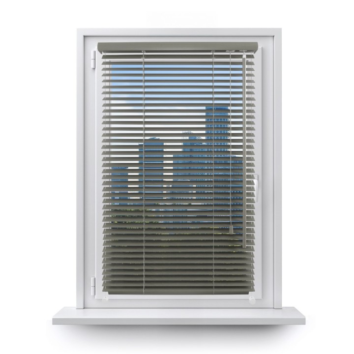 Żaluzja drewniana 25mm ciemny szary