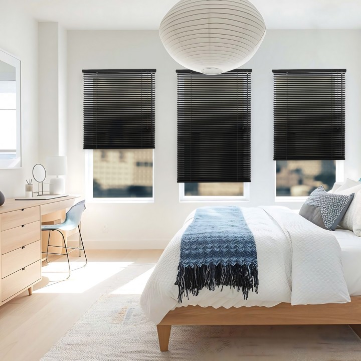 Żaluzja drewniana 25mm grafitowy