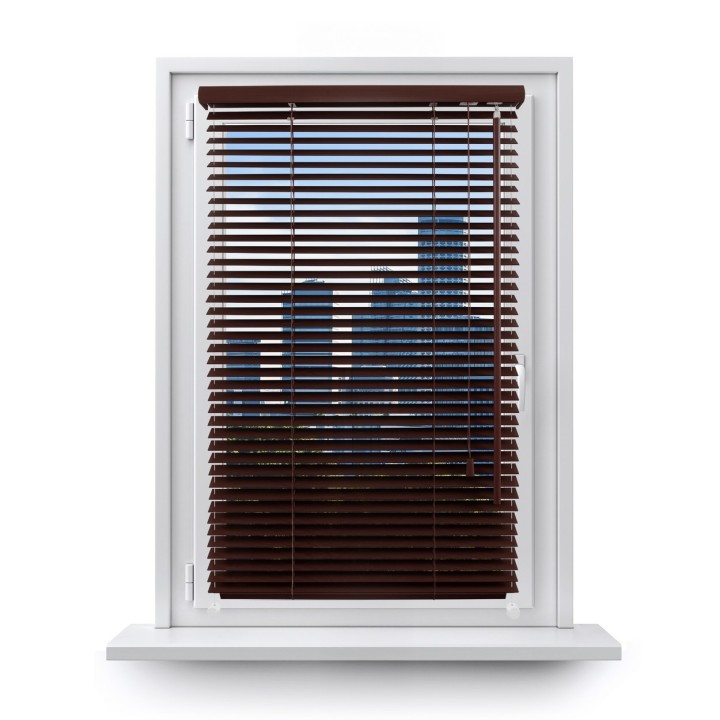 Żaluzja drewniana 25mm machoń