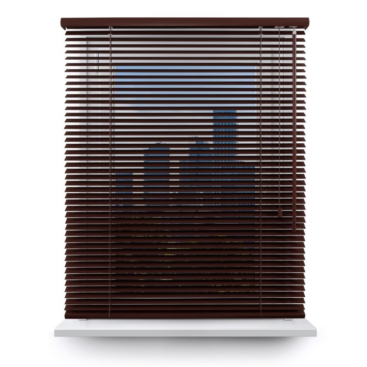 Żaluzja drewniana 25mm machoń