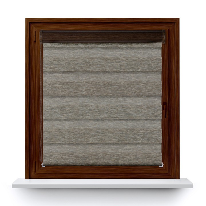 Roleta w kasecie PCV Dzień Noc Przyciemniająca Bahama XV z prowadnicą Brązowa Bh1505