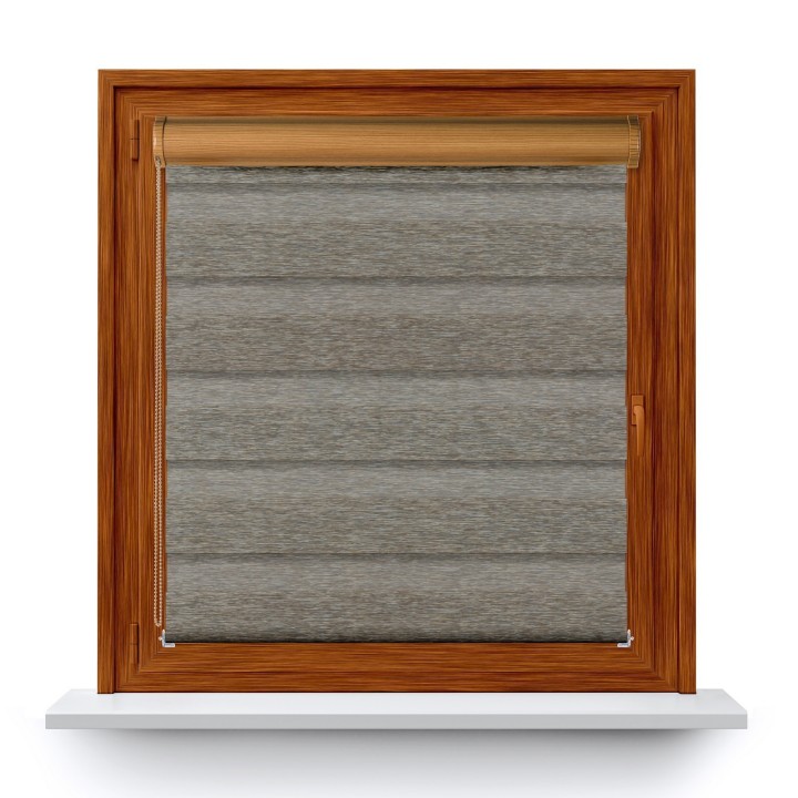 Roleta w kasecie PCV Dzień Noc Przyciemniająca Bahama XV z prowadnicą Brązowa Bh1505