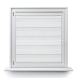 Roleta w kasecie PCV Dzień Noc Przyciemniająca Bahama XV z prowadnicą Biała Bh1500