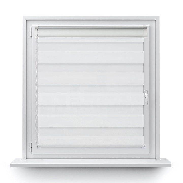 Roleta w kasecie PCV Dzień Noc Przyciemniająca Bahama XV z prowadnicą Biała Bh1500