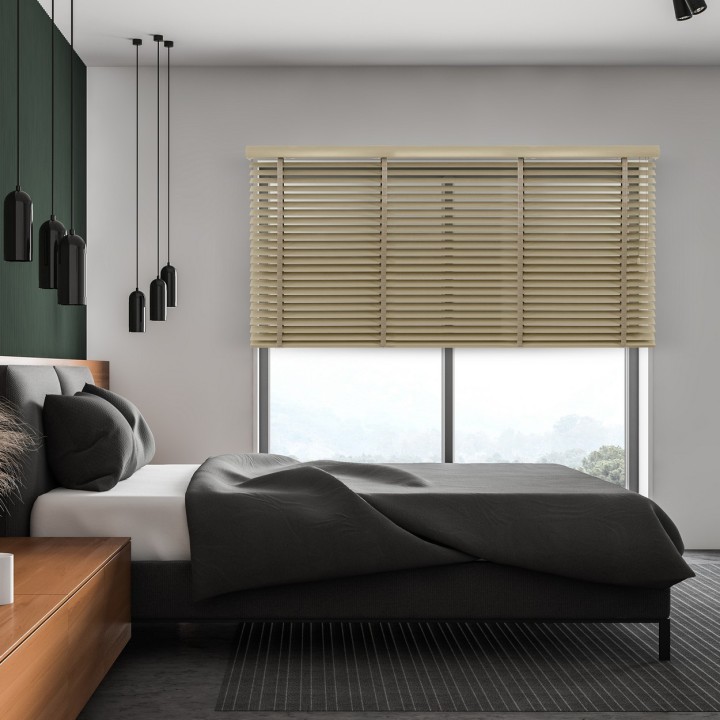 Żaluzja drewniana 50mm jasny beż