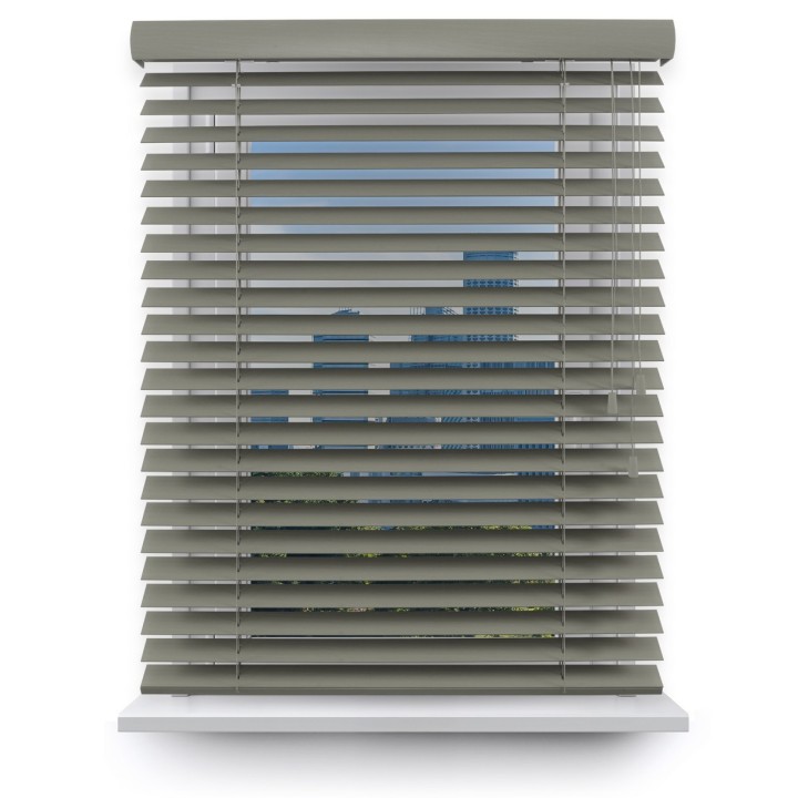 Żaluzja drewniana 50mm ciemy szary