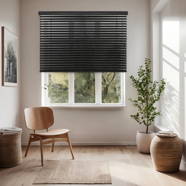 Żaluzja drewniana 50mm grafitowy