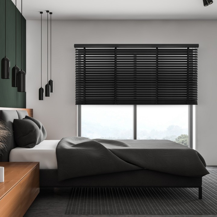 Żaluzja drewniana 50mm grafitowy