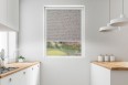 Roller blind in PVC cassette with a guide Borneo mocca 105