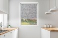 Roller blind in PVC cassette with a guide Borneo czerń 107