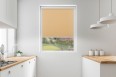 Roller blind in PVC cassette with a guide biszkoptowy 518