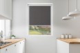 Roller blind in PVC cassette with a guide dark grey 537