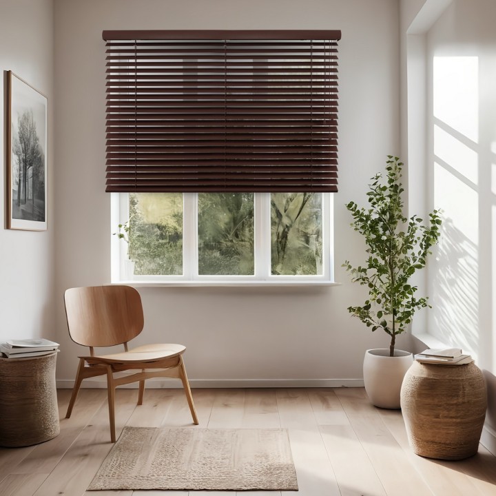 Żaluzja drewniana 50mm machoń