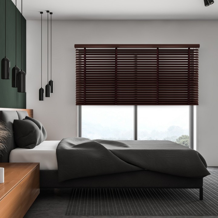 Żaluzja drewniana 50mm machoń