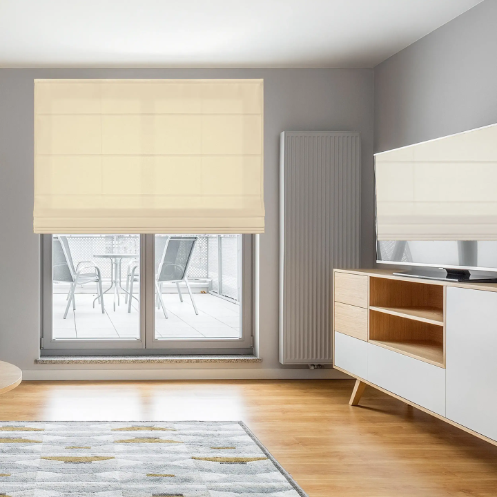 Roleta rzymska Tkanina Rzymska Przyciemniająca Rzymska Biszkoptowa