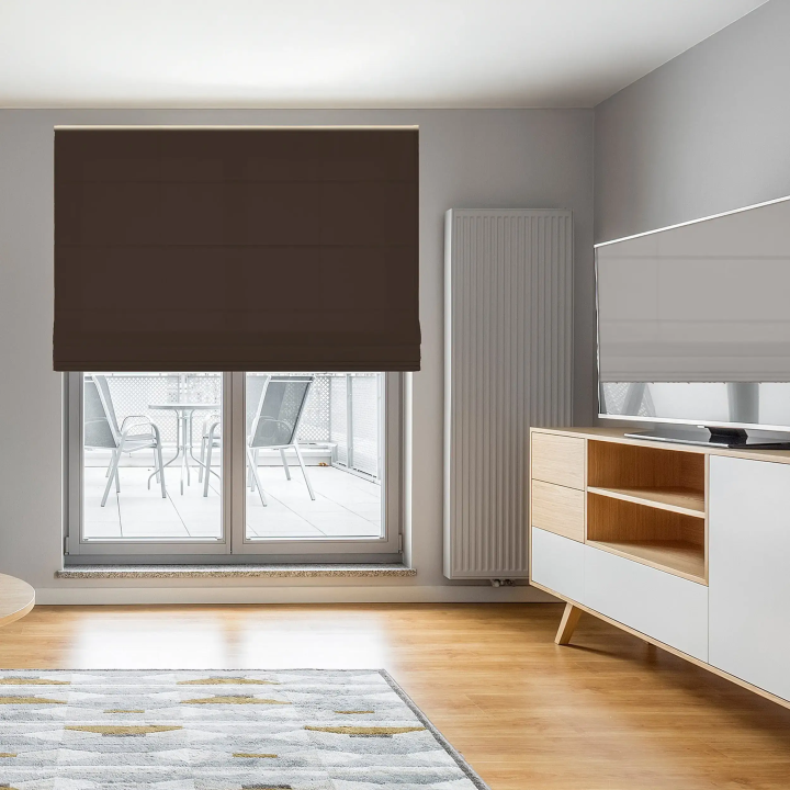 Roleta rzymska Tkanina Rzymska Przyciemniająca Rzymska Brązowa