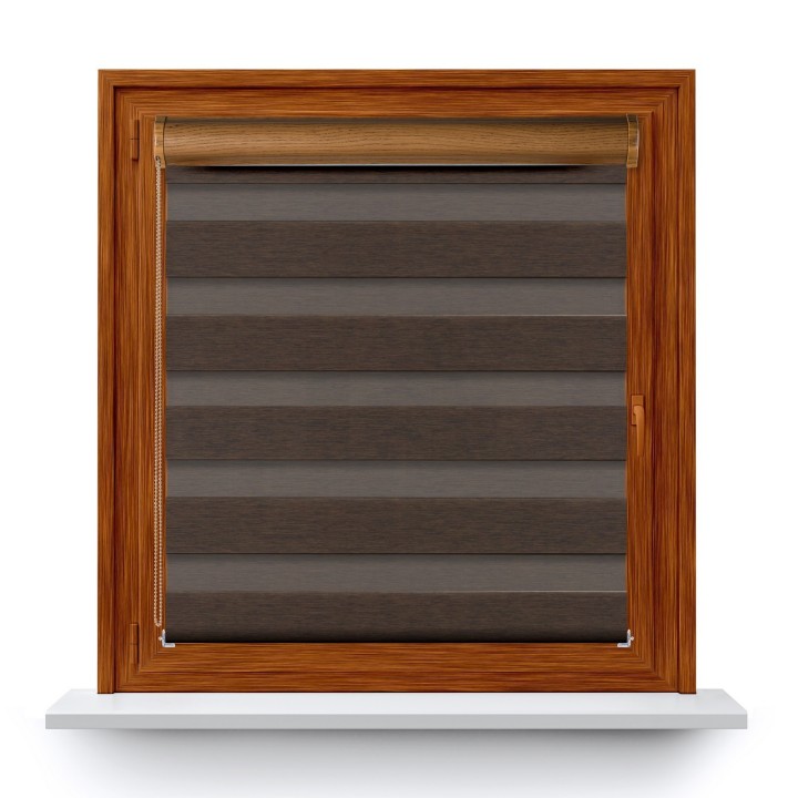 Roleta w kasecie PCV Dzień Noc Przyciemniająca Bahama XV bez prowadnic Brązowa Bh1506