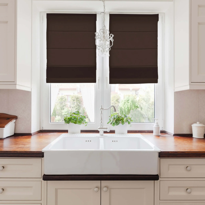 Roleta rzymska Tkanina Rzymska Przyciemniająca Rzymska Brązowa