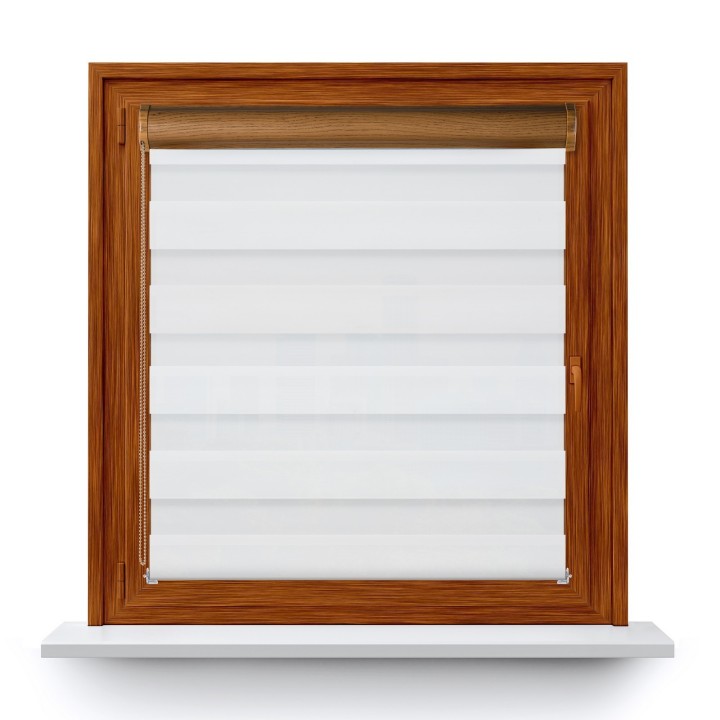 Roleta w kasecie PCV Dzień Noc Przyciemniająca Bahama XV bez prowadnic Biała Bh1500