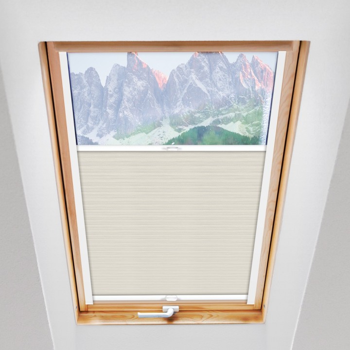 Plisa dachowa Bambus Przyciemniająca Biała 613