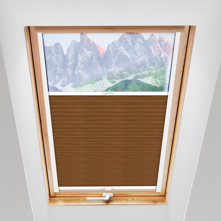 Plisa dachowa Bambus Przyciemniająca Ciemnobrązowa 606