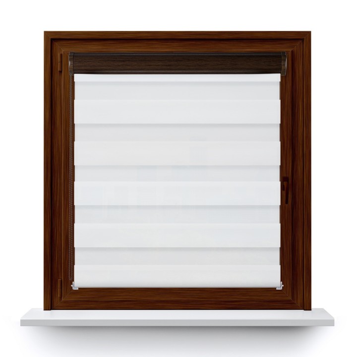 Roleta w kasecie PCV Dzień Noc Przyciemniająca Bahama XV bez prowadnic Biała Bh1500