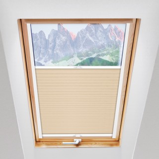 Plisa dachowa Bambus Przyciemniająca Kremowa 607