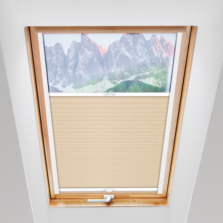 Plisa dachowa Bambus Przyciemniająca Kremowa 607