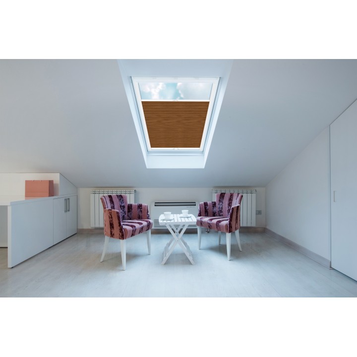 Plisa dachowa Bambus Przyciemniająca Ciemnobrązowa 606