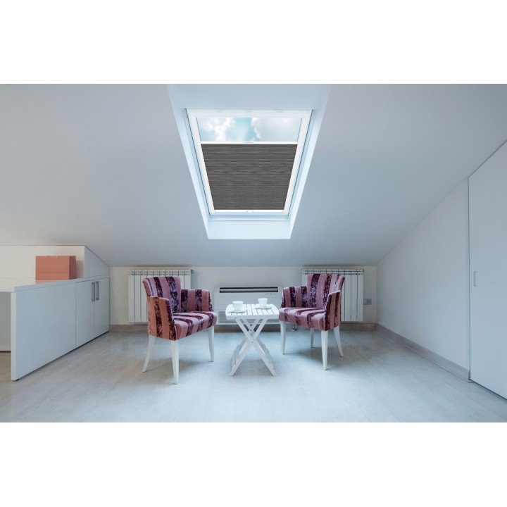 Plisa dachowa Bambus Przyciemniająca Ciemnoszara 609