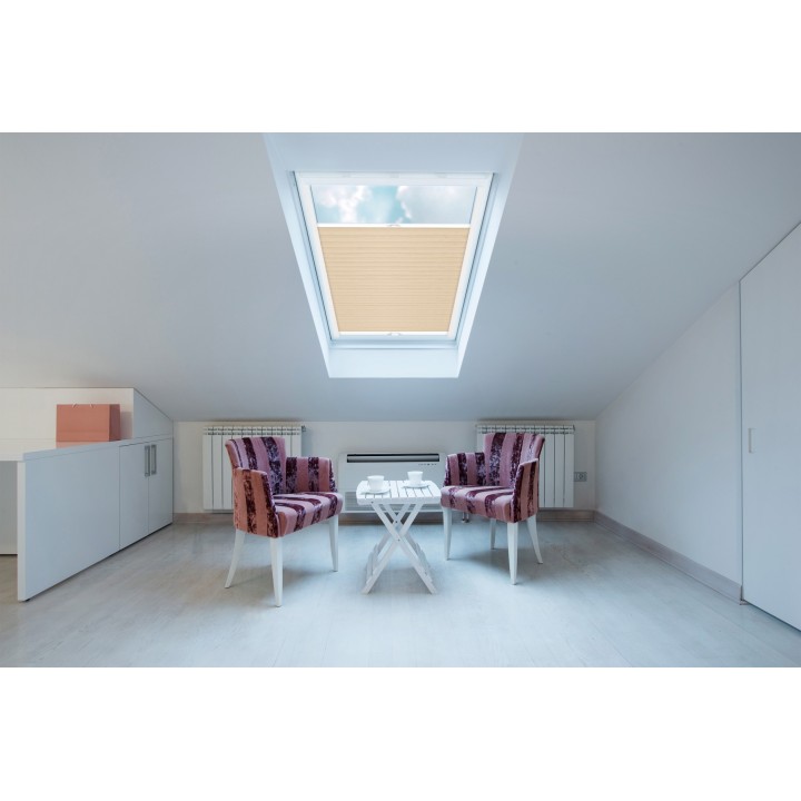 Plisa dachowa Bambus Przyciemniająca Kremowa 607