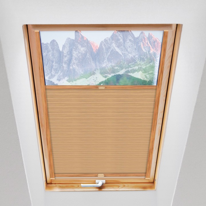 Plisa dachowa Bambus Przyciemniająca Kremowa 607