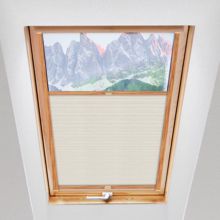 Plisa dachowa Bambus Przyciemniająca Biała 613