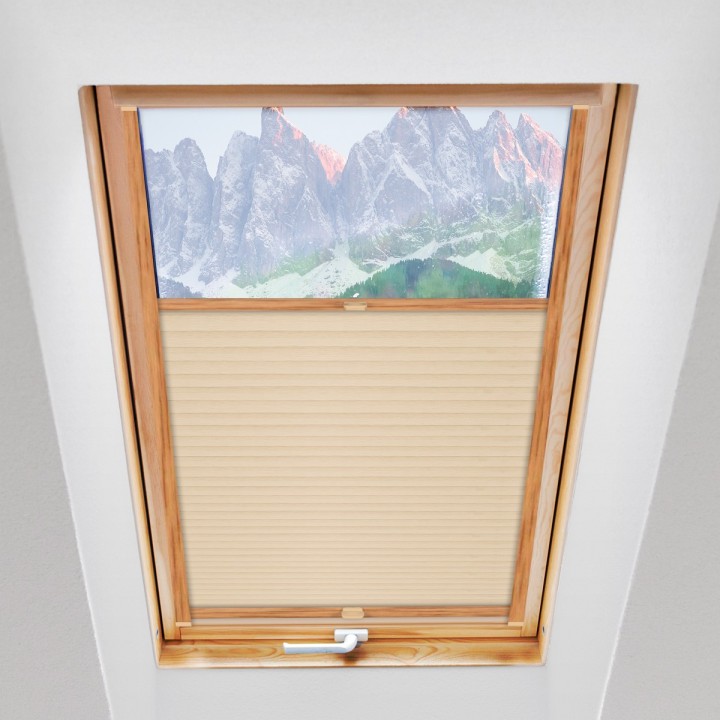 Plisa dachowa Bambus Przyciemniająca Kremowa 607