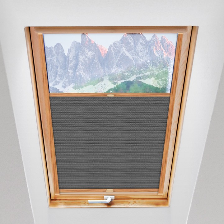 Plisa dachowa Bambus Przyciemniająca Ciemnoszara 609