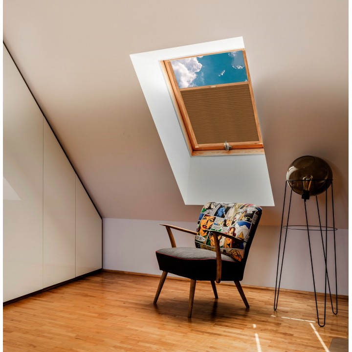 Plisa dachowa Bambus Przyciemniająca Ciemnobrązowa 606