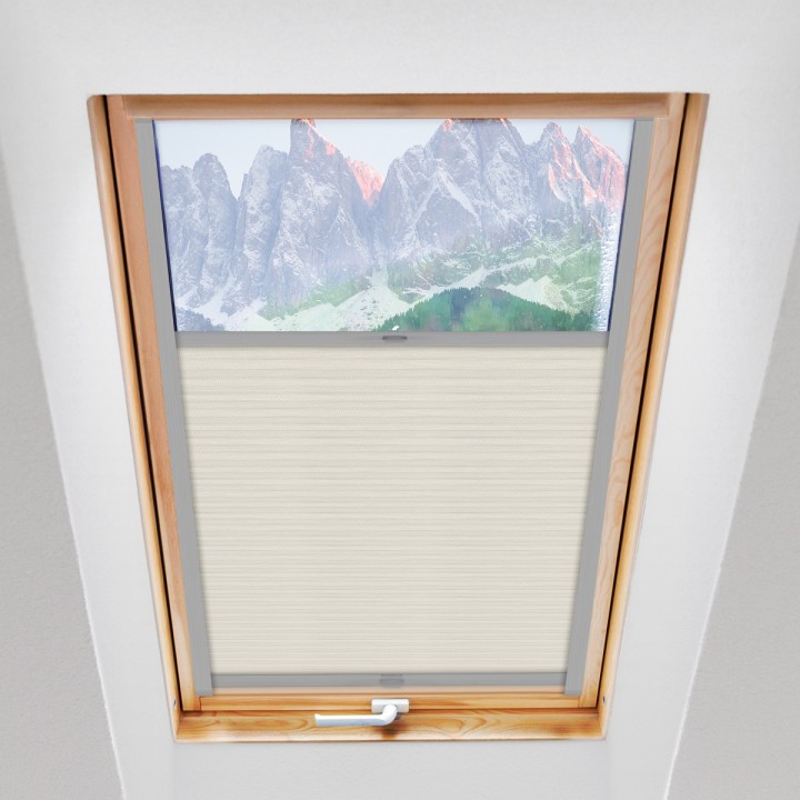 Plisa dachowa Bambus Przyciemniająca Biała 613