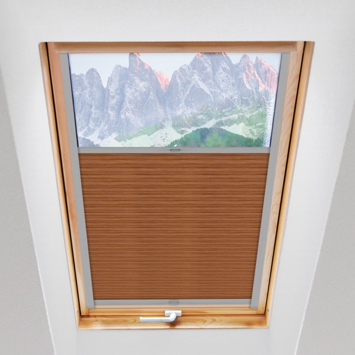 Plisa dachowa Bambus Przyciemniająca Brązowa 605