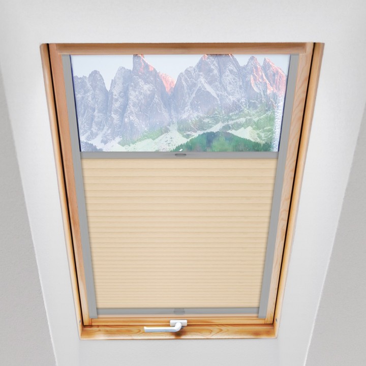 Plisa dachowa Bambus Przyciemniająca Kremowa 607