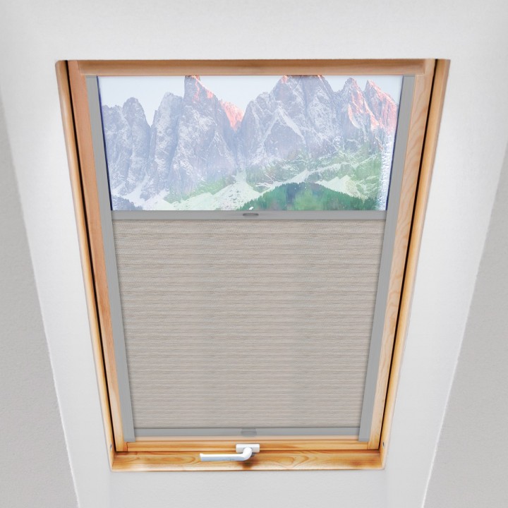 Plisa dachowa Bambus Przyciemniająca Ciemnoszara 609