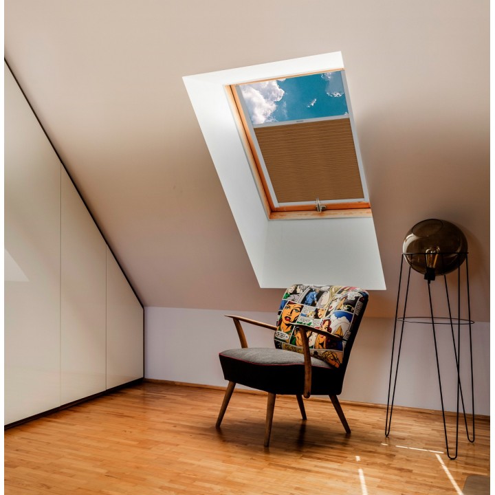 Plisa dachowa Bambus Przyciemniająca Ciemnobrązowa 606