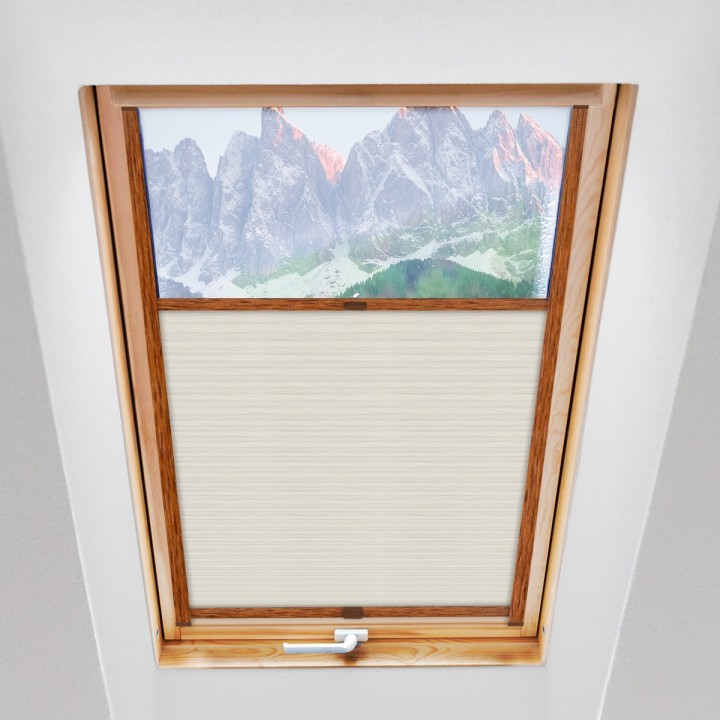 Plisa dachowa Bambus Przyciemniająca Biała 613