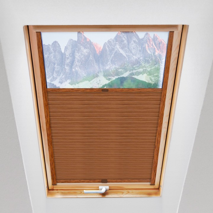 Plisa dachowa Bambus Przyciemniająca Brązowa 605