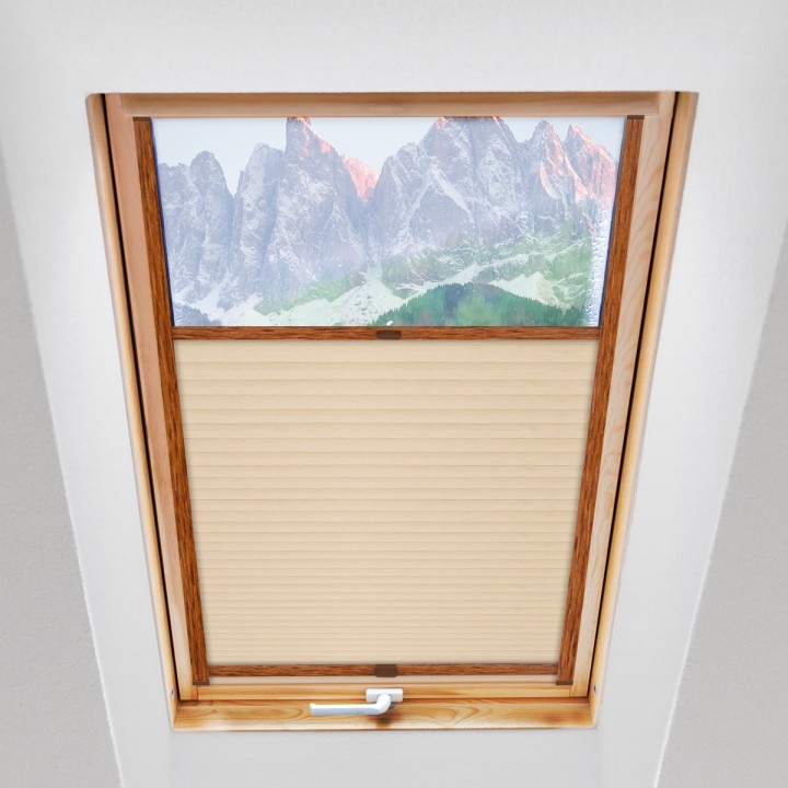 Plisa dachowa Bambus Przyciemniająca Kremowa 607