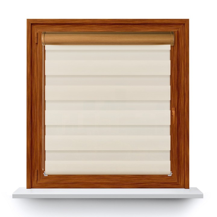 Roleta w kasecie PCV Dzień Noc Przyciemniająca Bahama XXIII z prowadnicą Kremowa Bh2302